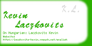 kevin laczkovits business card